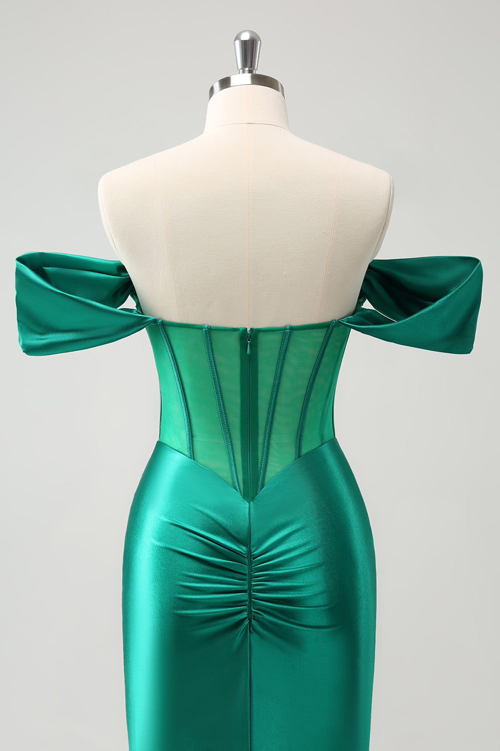 Green Off The Shoulder Corset Tight Short Homecoming Dress