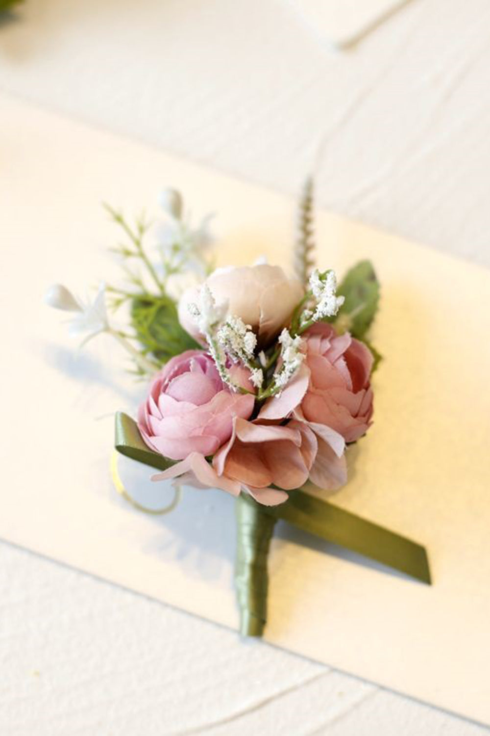 Romantic Blue Prom Wrist Corsage for Wedding Party