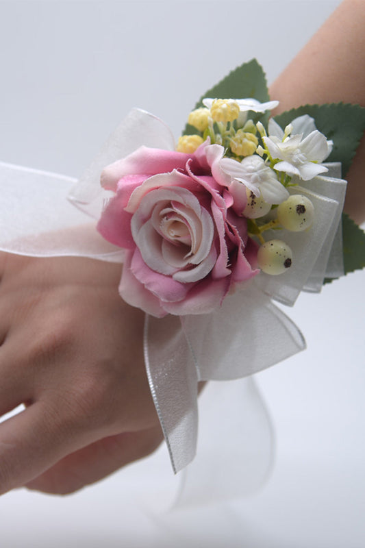 Yellow Wrist Corsage for Wedding Prom Party