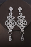 Silver Vintage Sparkling Glass Necklace Set For Wedding Party