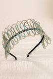 Green Vintage Bridal Crystal Headband For Wedding Party