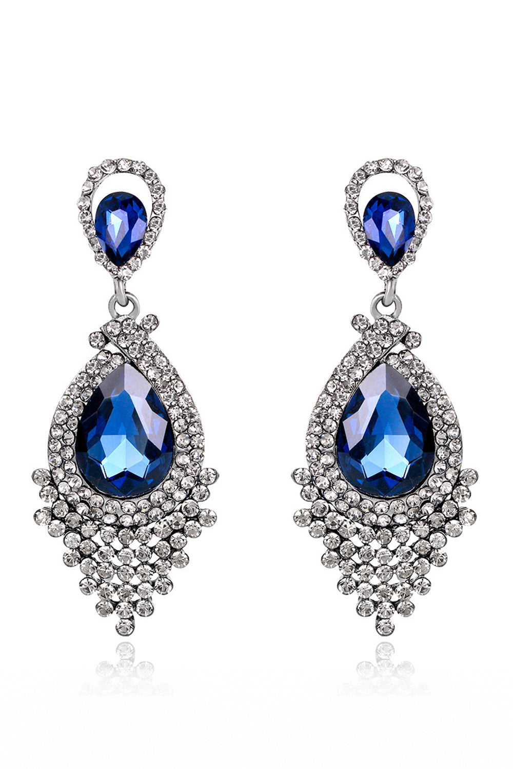 Bride's Alloy Rhinestone Tear Drop Shaped Champagne Earrings (1pair )