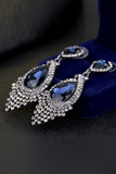 Bride's Alloy Rhinestone Tear Drop Shaped Champagne Earrings (1pair )