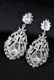 White Crystal Bridal Wedding Earrings