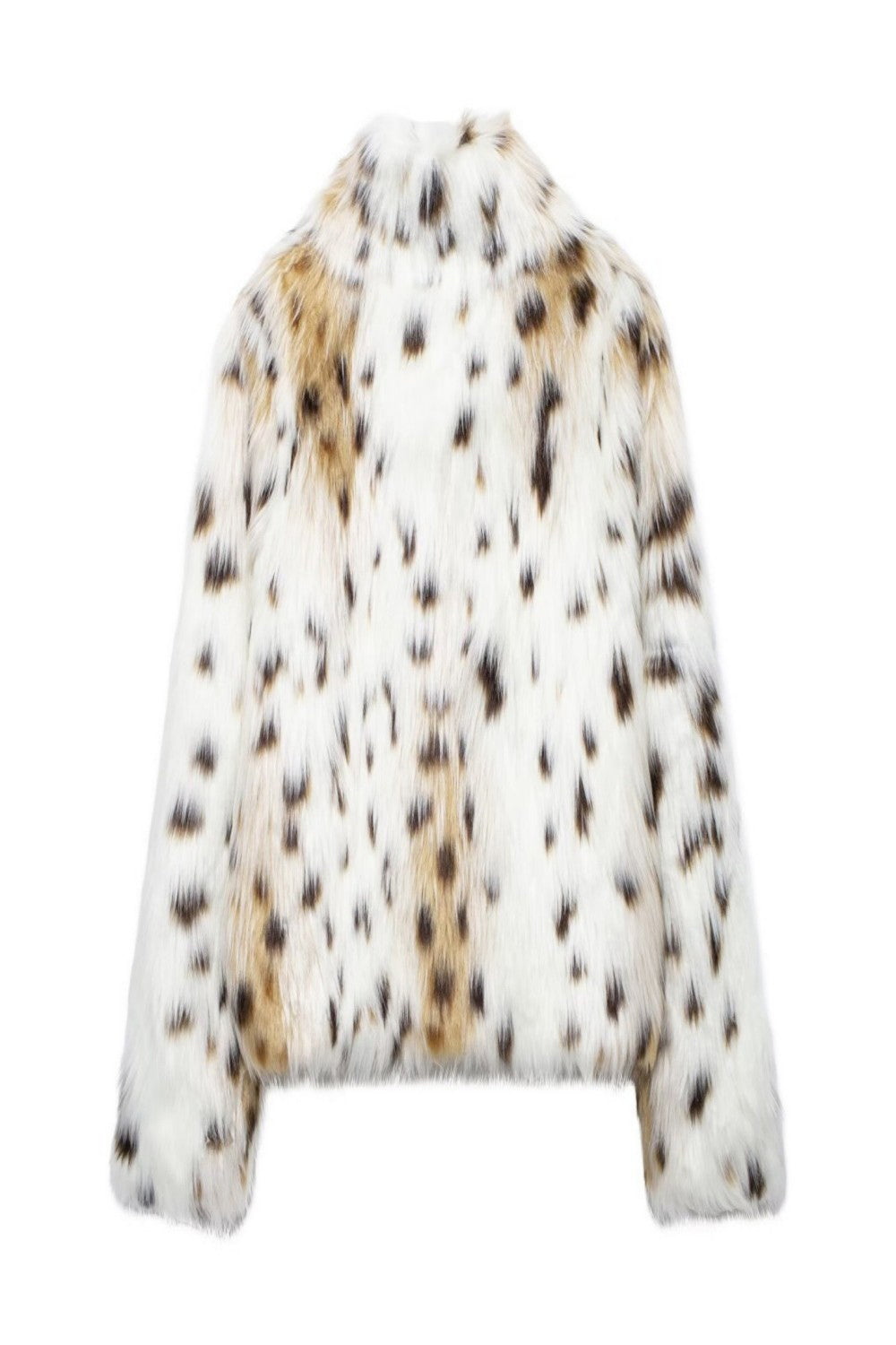 White Leopard Women Winter Faux Fur Coat