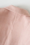 Pink Notched Lapel Double Breasted Women's Blazer