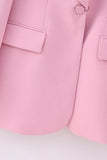 Pink Shawl Lapel One Button 2 Pieces Women Suits