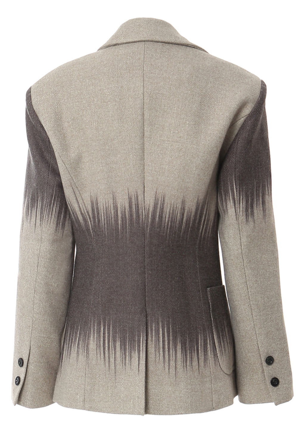 Grey Notched Lapel Women Blazer