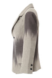 Grey Notched Lapel Women Blazer