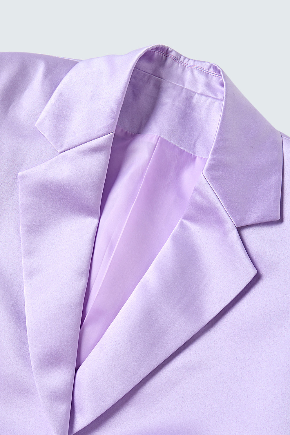 Lilac Notched Lapel Slim Fitted Women's Blazer