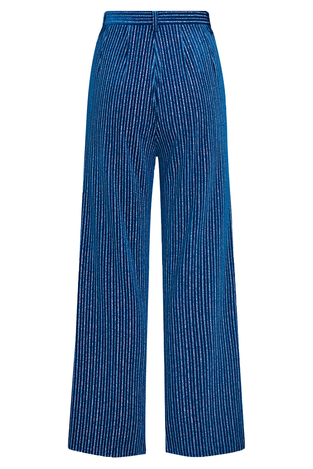 Ink Blue Striped Single Button 2 Piece Women's Suits