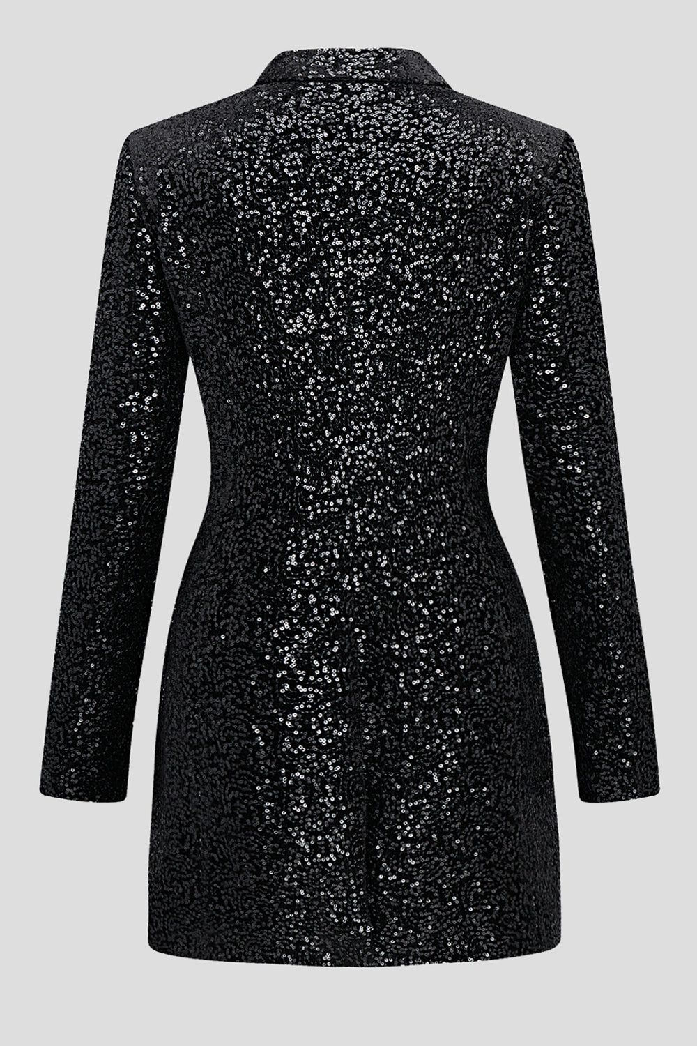 Sparkly Black Lapel Women Blazer