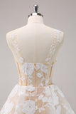 Sparkly White Floral Corset A-Line Short Homecoming Dress