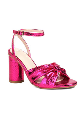 Sparkly Fuchsia Bow Women High Heels