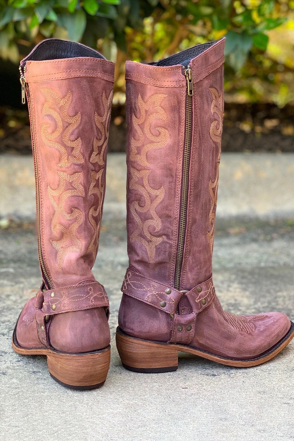 Embroidered Blue Cowgirl Boho Mid Calf Boots