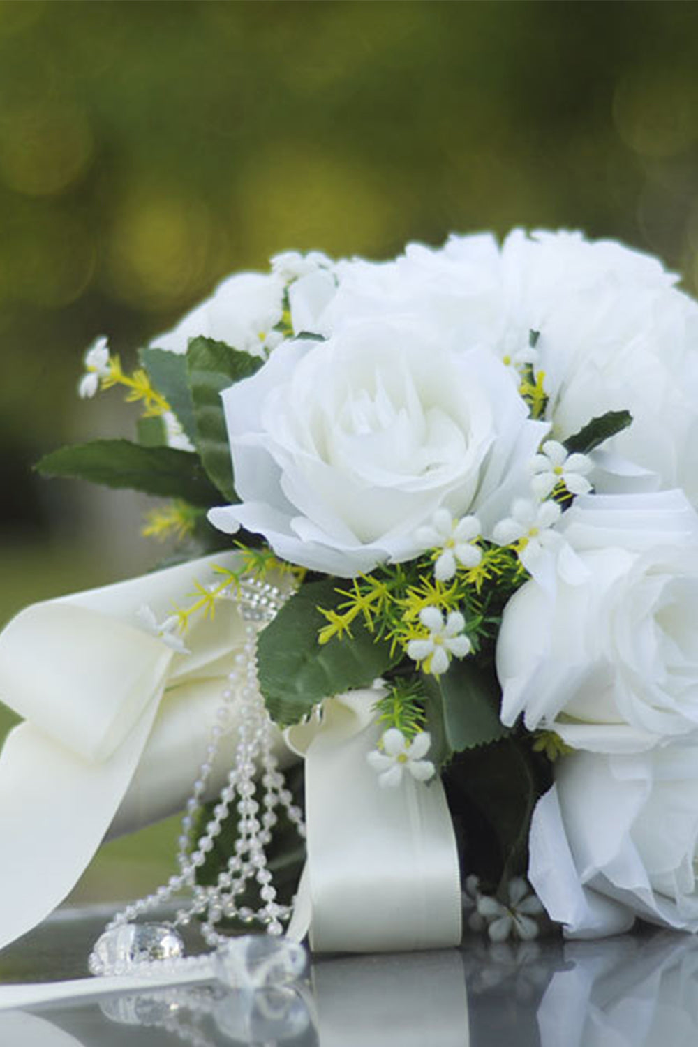 White Rose Prom Homecoming Bouquet