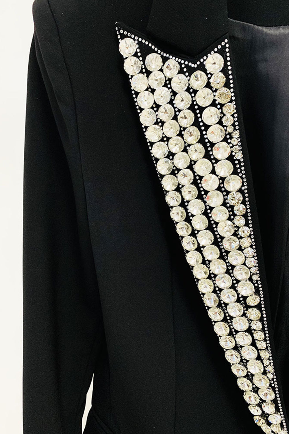 Sparkly Black Prom Women Blazer With Beading