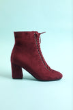 Women's Burgundy Martin Boots