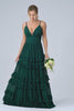 Spaghetti Straps Tiered Prom Dress with Pleated