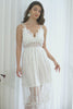 Spaghetti Straps Lace Little White Dress