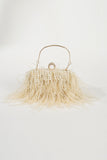 Vintage Ostrich Feather Blush Evening Bag