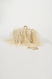 Vintage Ostrich Feather Blush Evening Bag