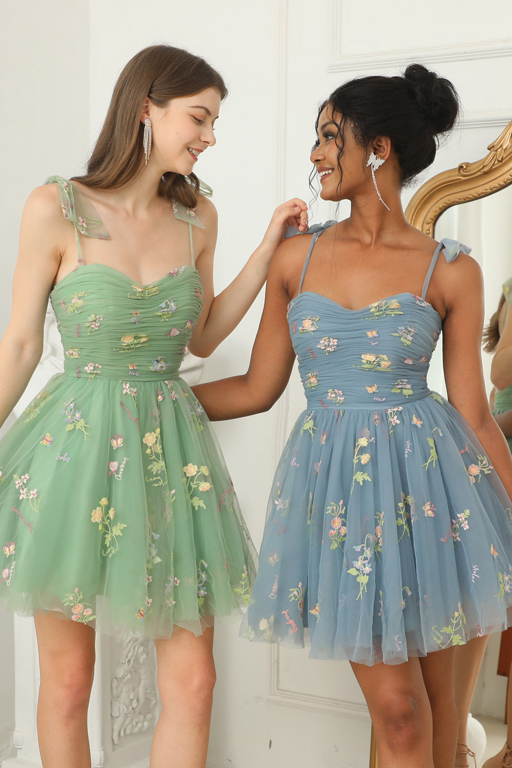 ZAPAKASA Women Green Short Homecoming Dress A-Line Sleeveless Prom ...